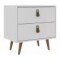 Mesa De Luz Cabecera Padua Nordica Cajones Dormitorio Blanco