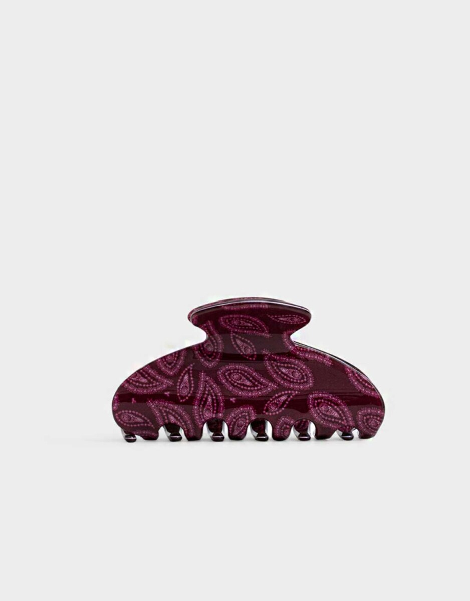 Broche Con Textura - Rojo Medio 