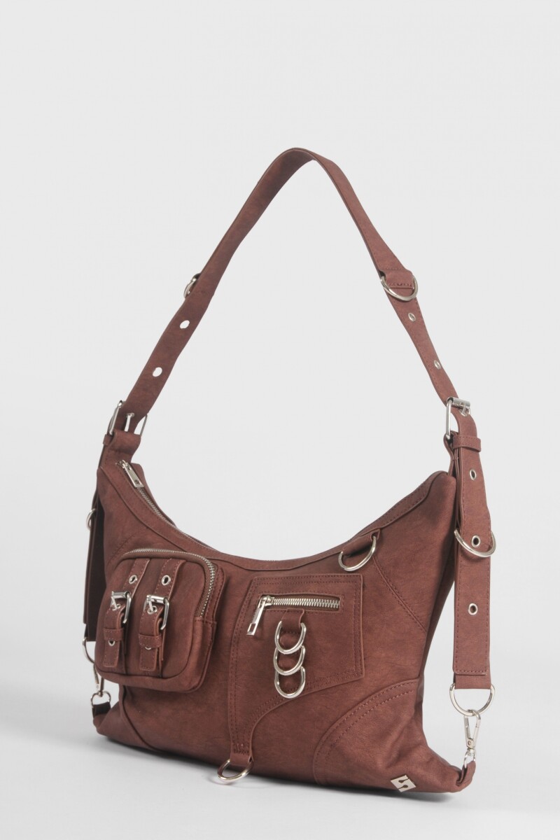 Hobo multicierres marrón