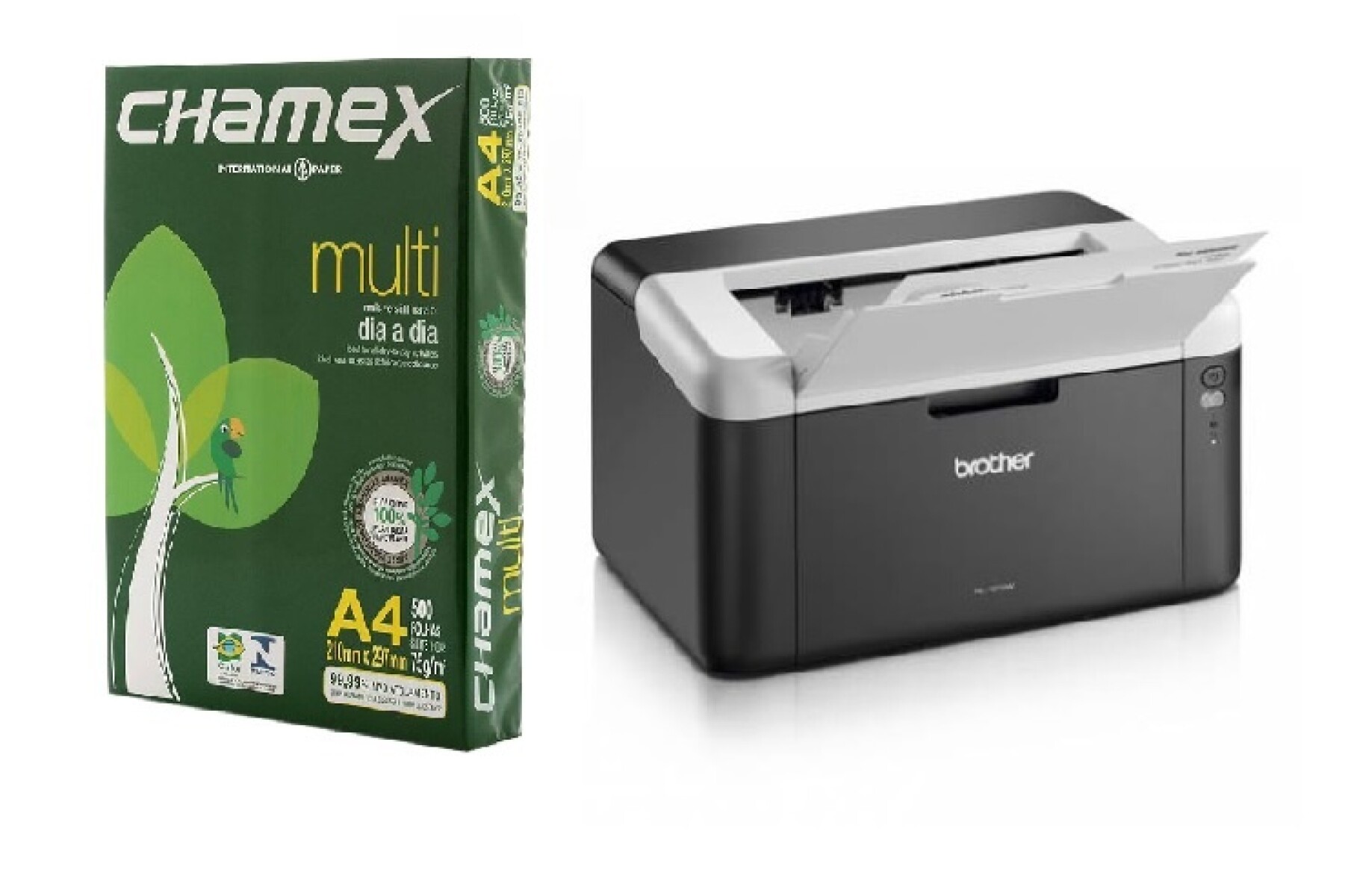 Impresora Brother Laser HL-1212W + Resma A4 