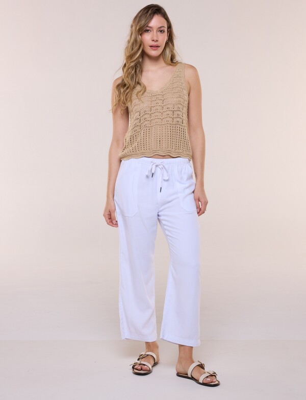 Musculosa De Hilo Calado BEIGE