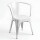 Silla Tolix Fade To Black Metálica Reposabrazo Blanco