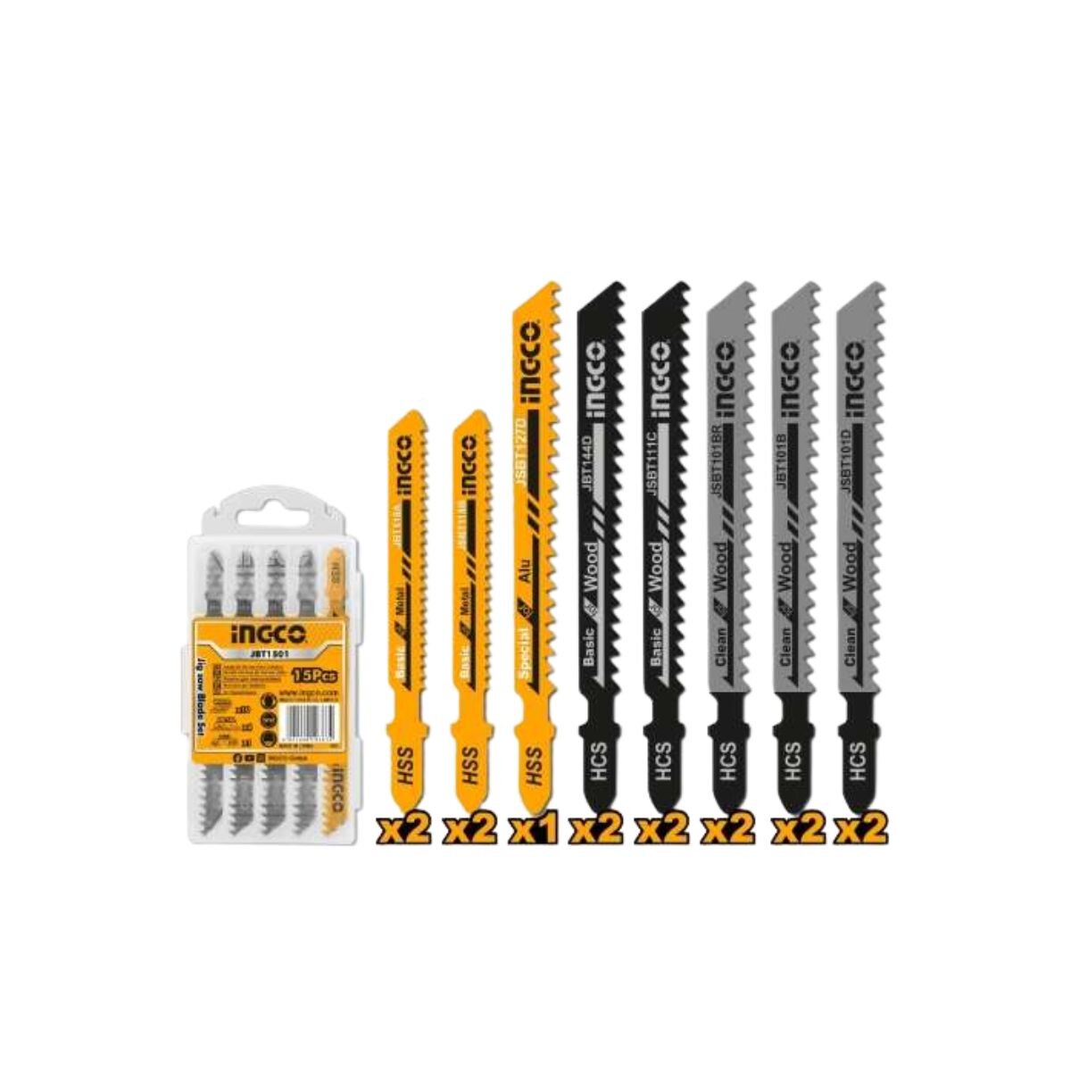 Set X15 Hojas Caladora Super Select Ingco 