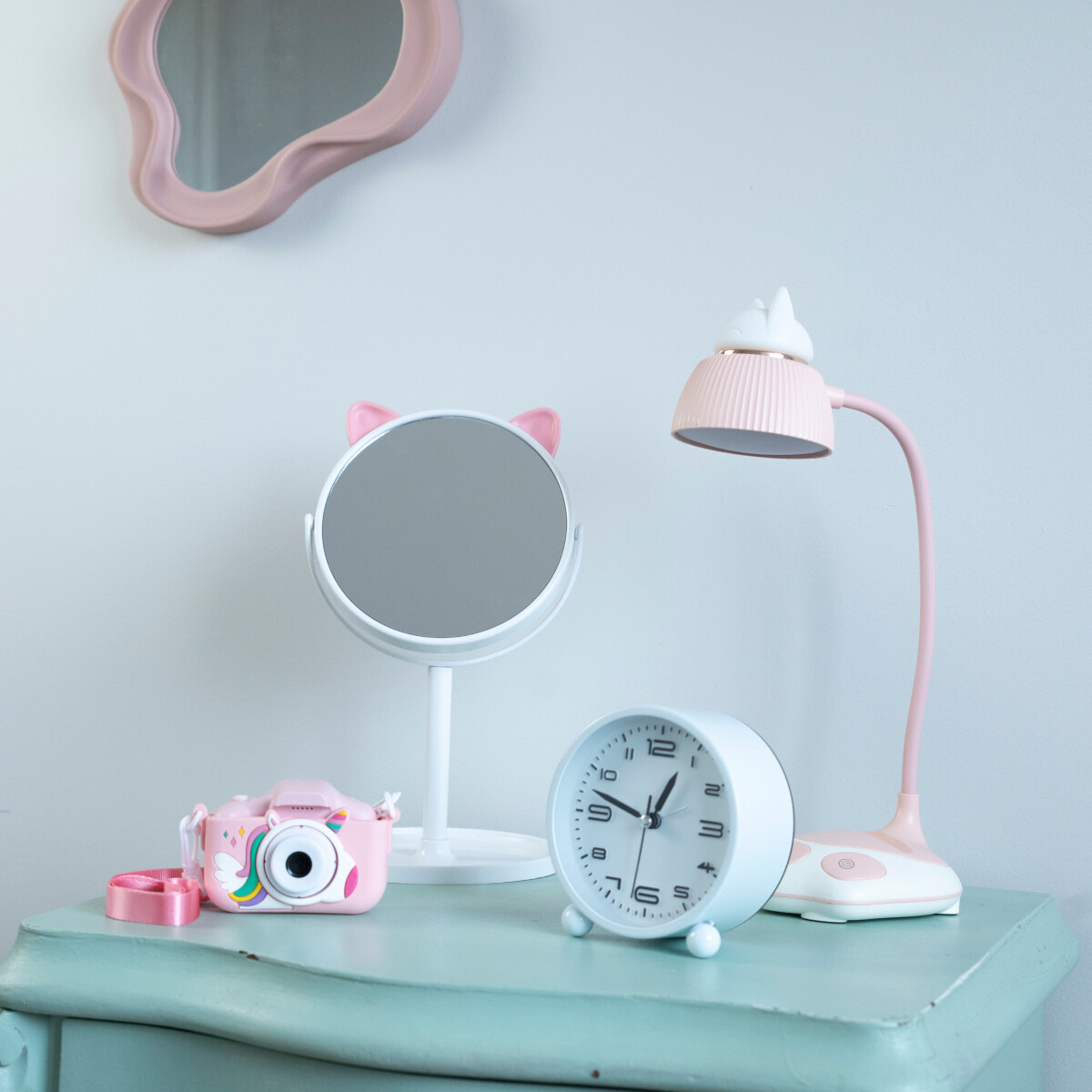 Reloj analógico de escritorio - Blanco 