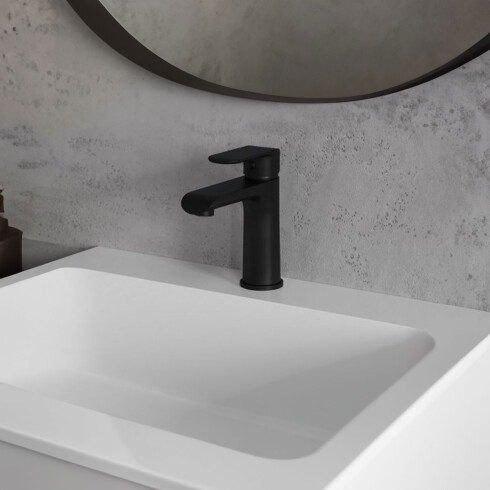 Lavatorio Bajo Monocomando Cromo Con Apertura En Frio - Alassio GRIS