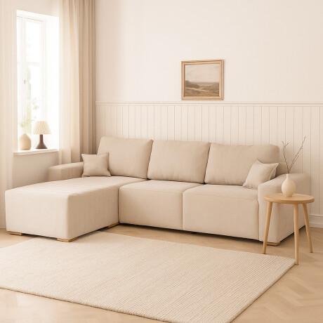 Sofá Modular Varen (Outlet) - 4 módulos - Tela Microfibra Berlin 02 (Beige)