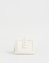 Billetera Boho Billetera Con Snap - Blanco Crudo