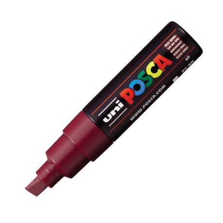 MARCADOR UNI POSCA 8 MM ROJO VINO N/A
