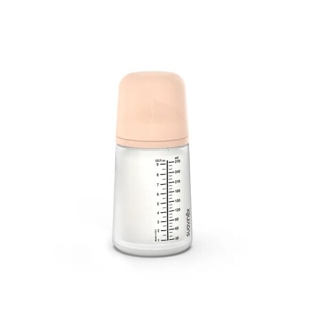 Mamadera Zero Zero 270ml c/tetina flujo medio coral
