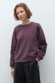 Sweatshirt con apliques en mangas ciruela
