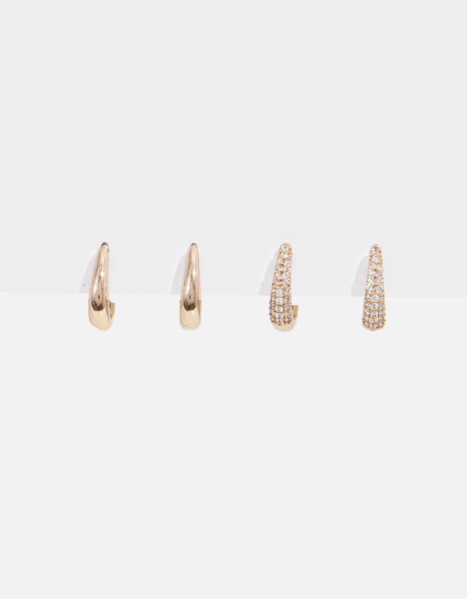 Set De Argollas Con Cubic 