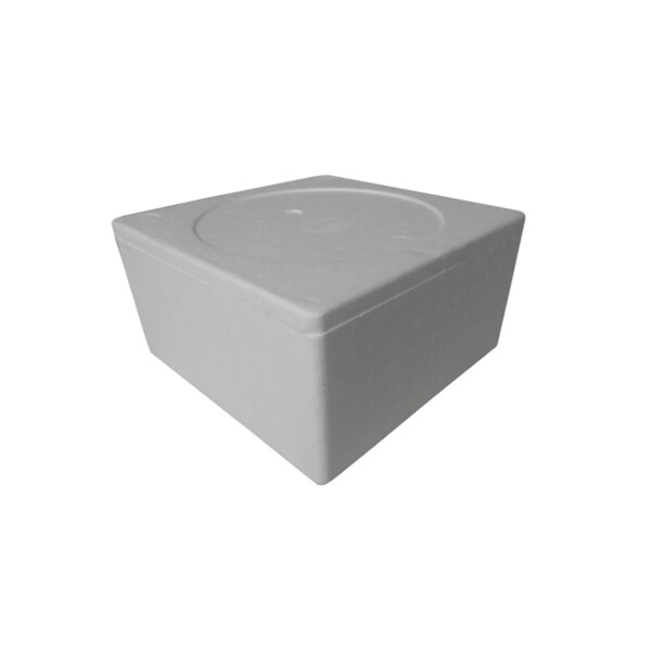CAJA DE ESPUMA TORTA 26X26 CM. 8 LTS. BLANCO