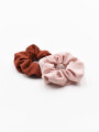 SCRUNCHIES RIBB TERRACOTA