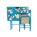 Escritorio Infantil Con Silla Plegable Azul