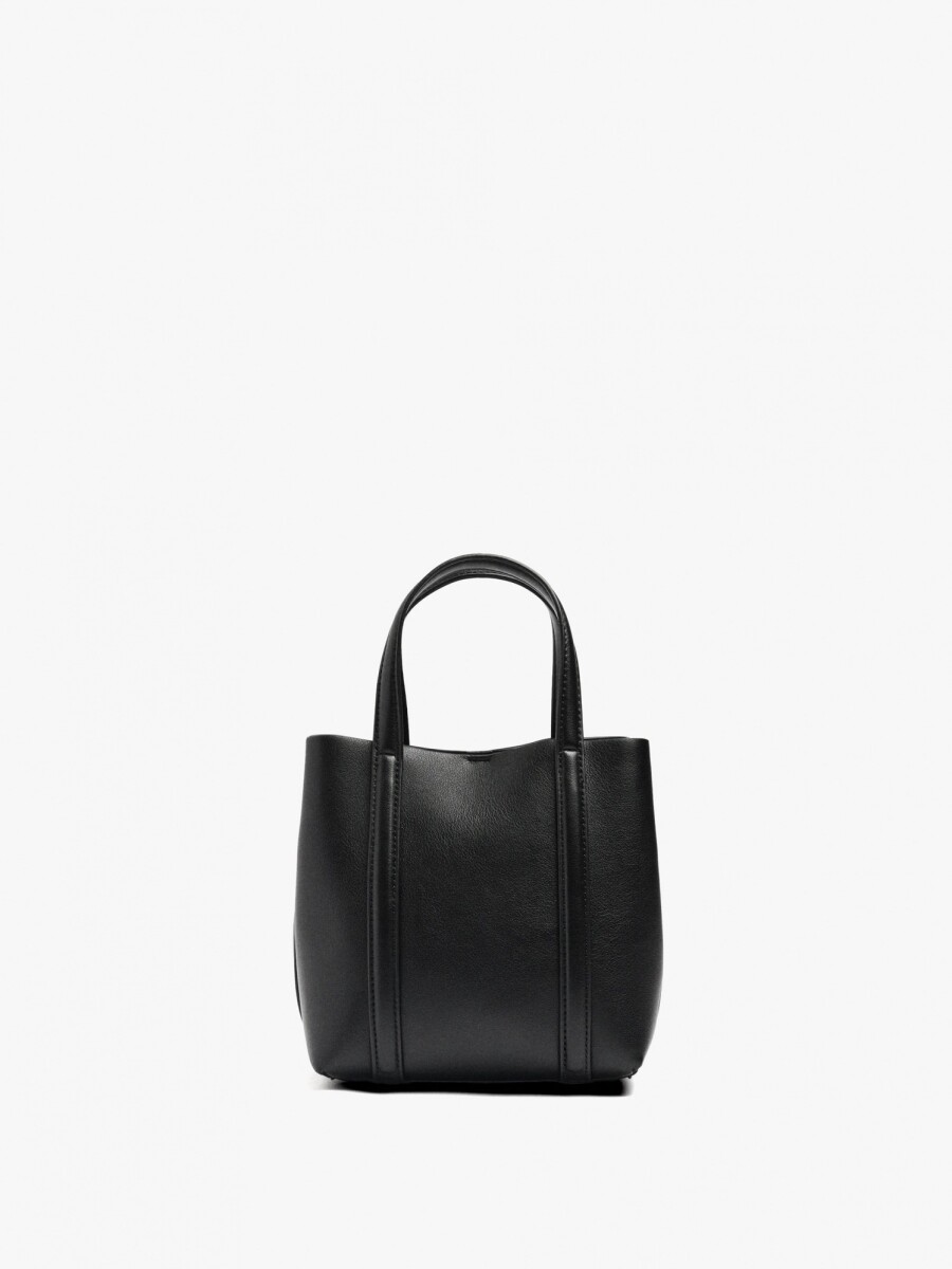 Bolso Tote Con Bandolera S negro