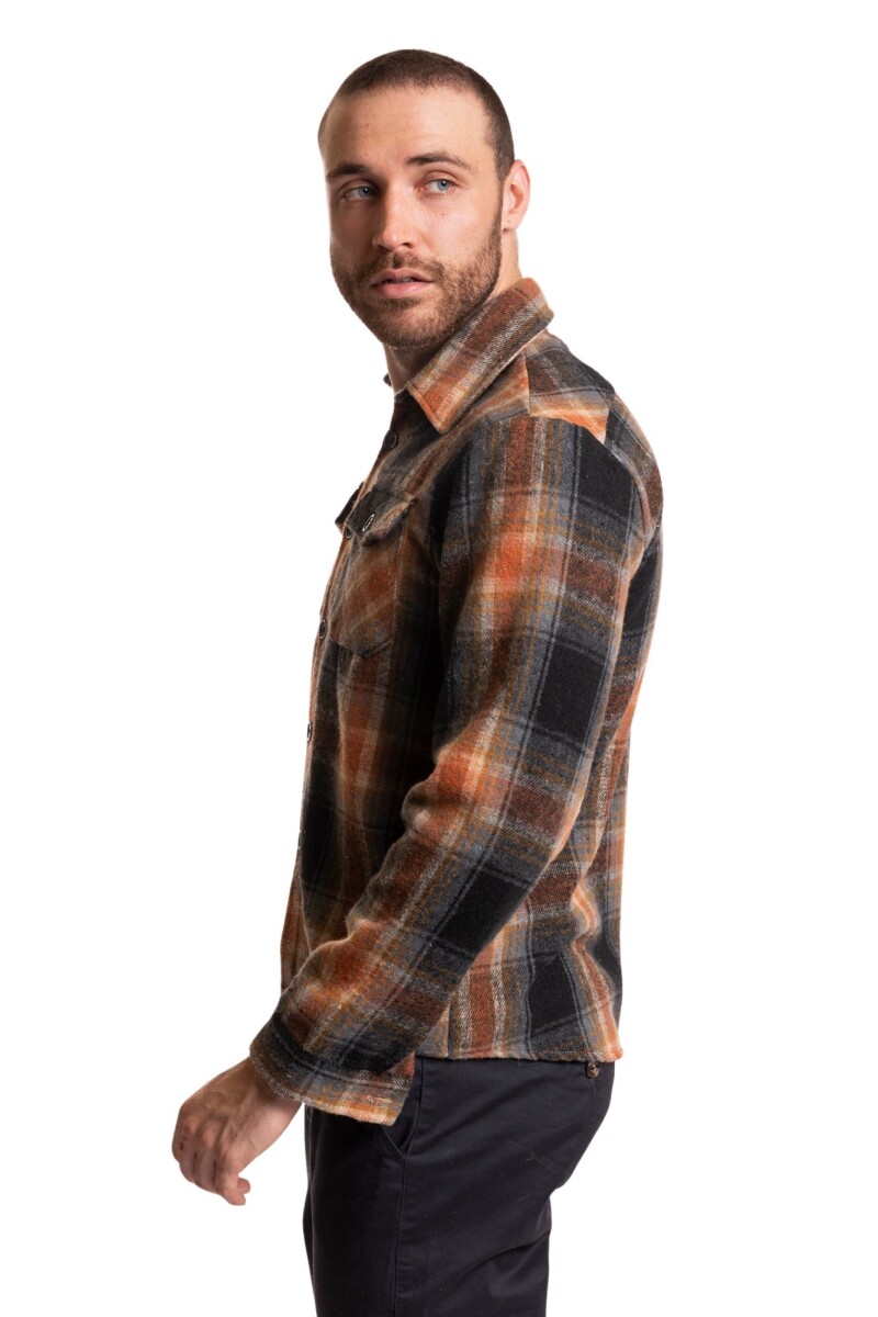 SNAKE FLANNEL SHIRT - BLACK 