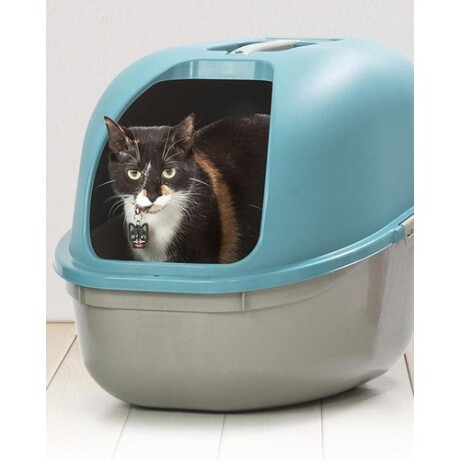 Arenero para gato con tapa y pala Rimax Gris