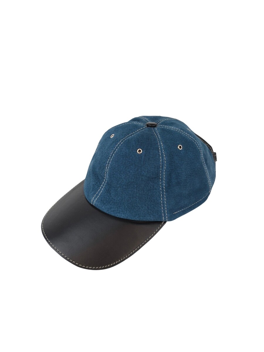 Gorro de cuero - Azul 