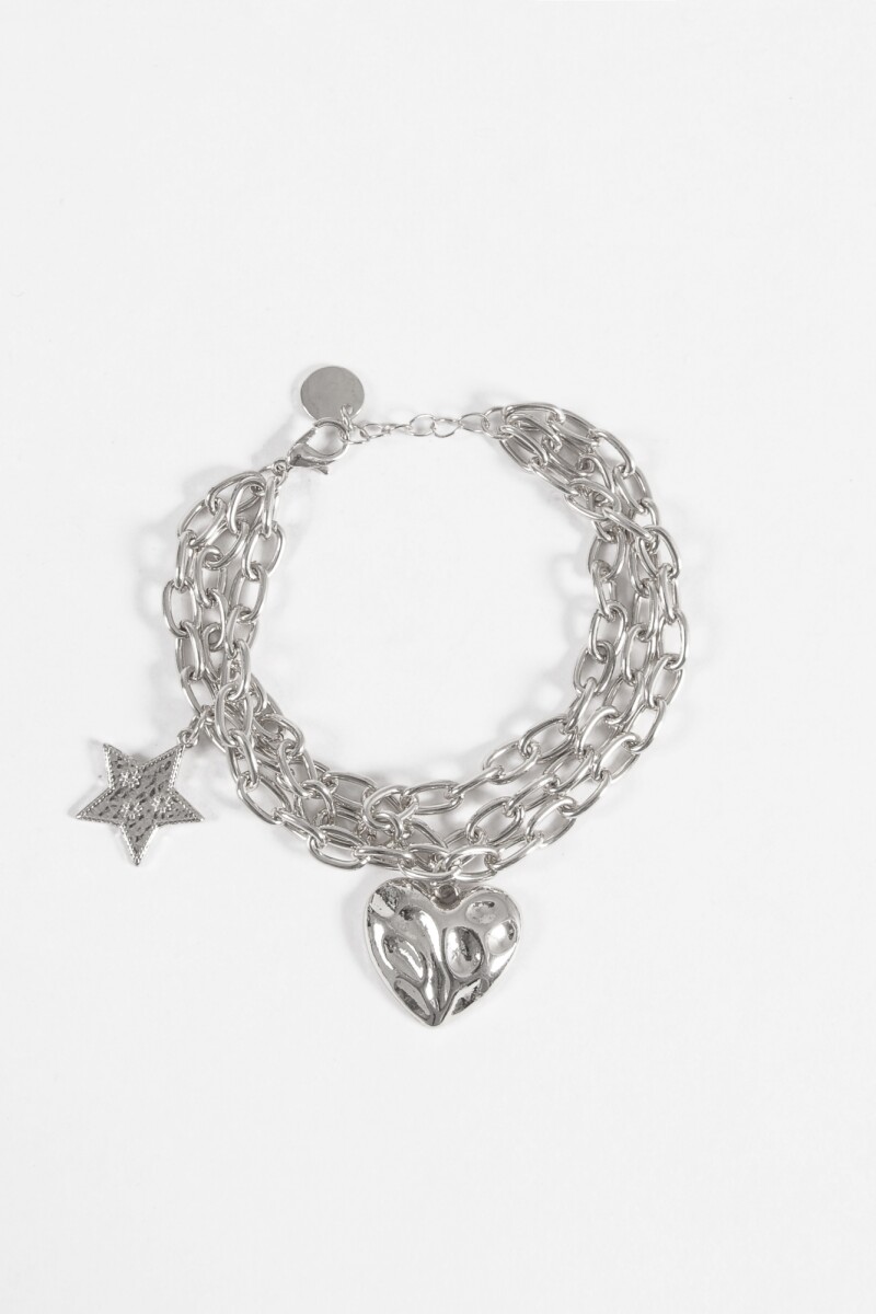 Pulsera cadena charrua plateado