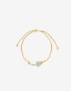 Pulseras Flexibles Piedra Pulsera De Acero Piedra Cuarzo - Dorado
