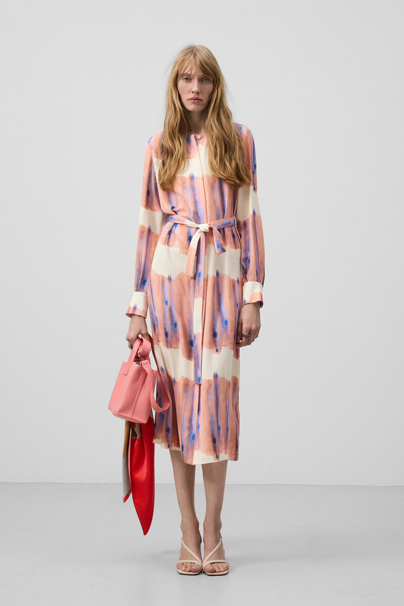 VESTIDO CAMISERO ESTAMPADO MUJ Estampado
