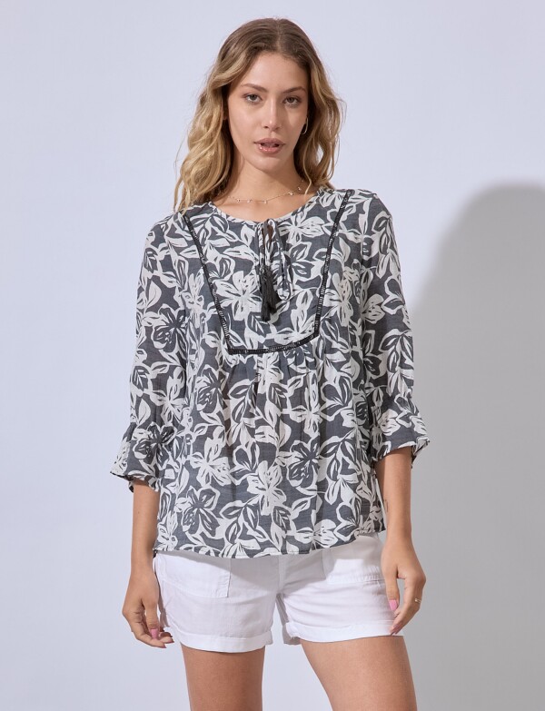 Blusa Garden GRIS/MULTI