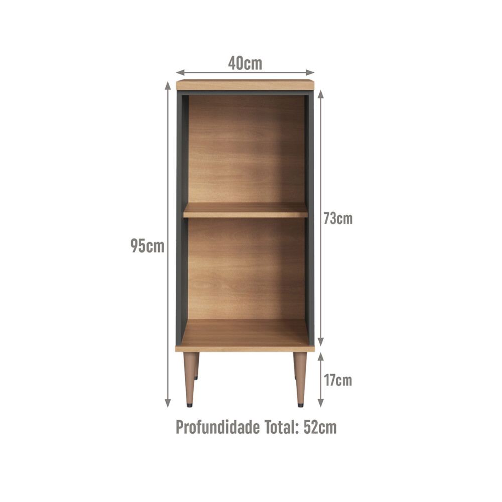 Módulo bajo ALICE 0,40 m, 1 puerta, color Grafito Módulo Bajo Alice 0,40 M, 1 Puerta, Color Grafito