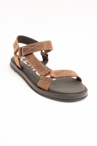 Sandalias Regulables Cuero Chocolate