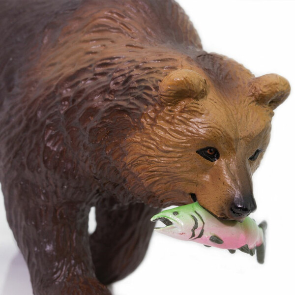 Oso Pardo Grizzly Safari Figura Muñeco Gris Realista Oso Pardo Grizzly Safari Figura Muñeco Gris Realista