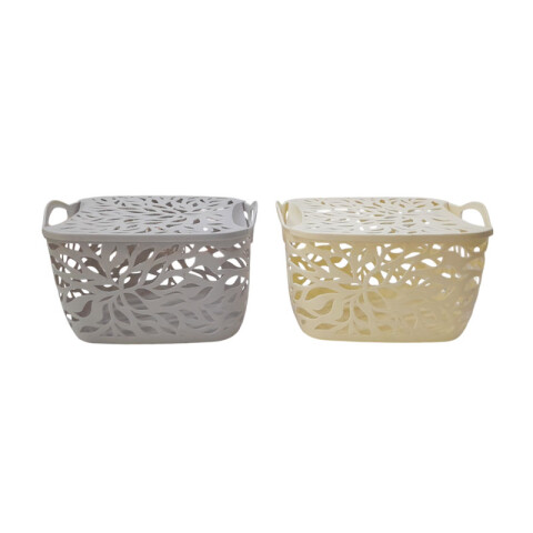 OUTLET Canasto organizador c/ tapa 29*22.5*14.5 cm Outlet Canasto Organizador C/ Tapa 29*22.5*14.5 Cm