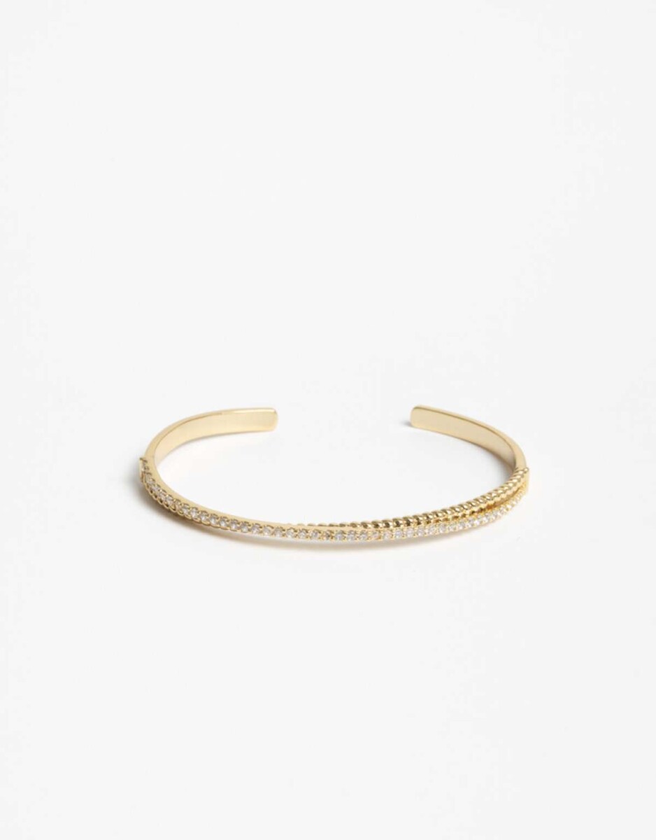 Pulsera Con Cubic Zirconia - Dorado 