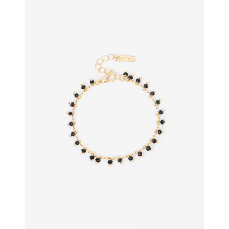 Pulsera Metal Y Beads Dorado