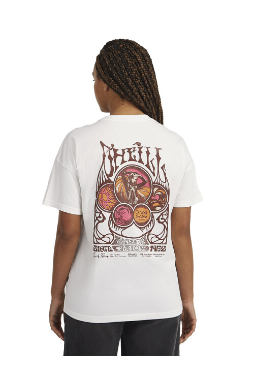 Remera O'Neill Women Back Print Loose Blanco