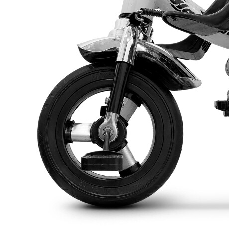 Coche Triciclo Doble Toldo Anti UV Asiento Giratorio Gris