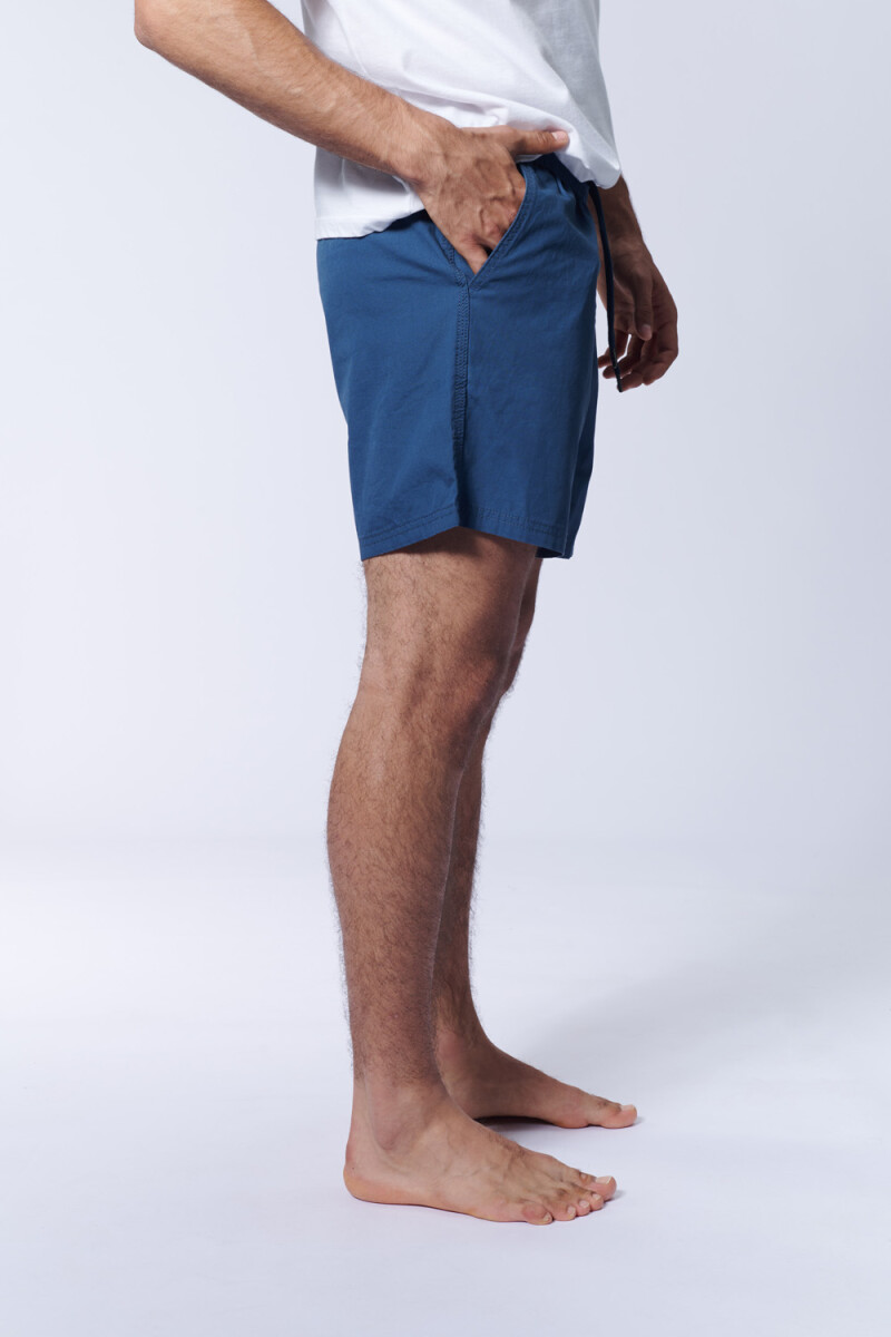 Short de baño de algodón listo Azul