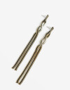 Aros Colgantes Largos Metal Aros Largos Biplating - Combinacion Bicolor