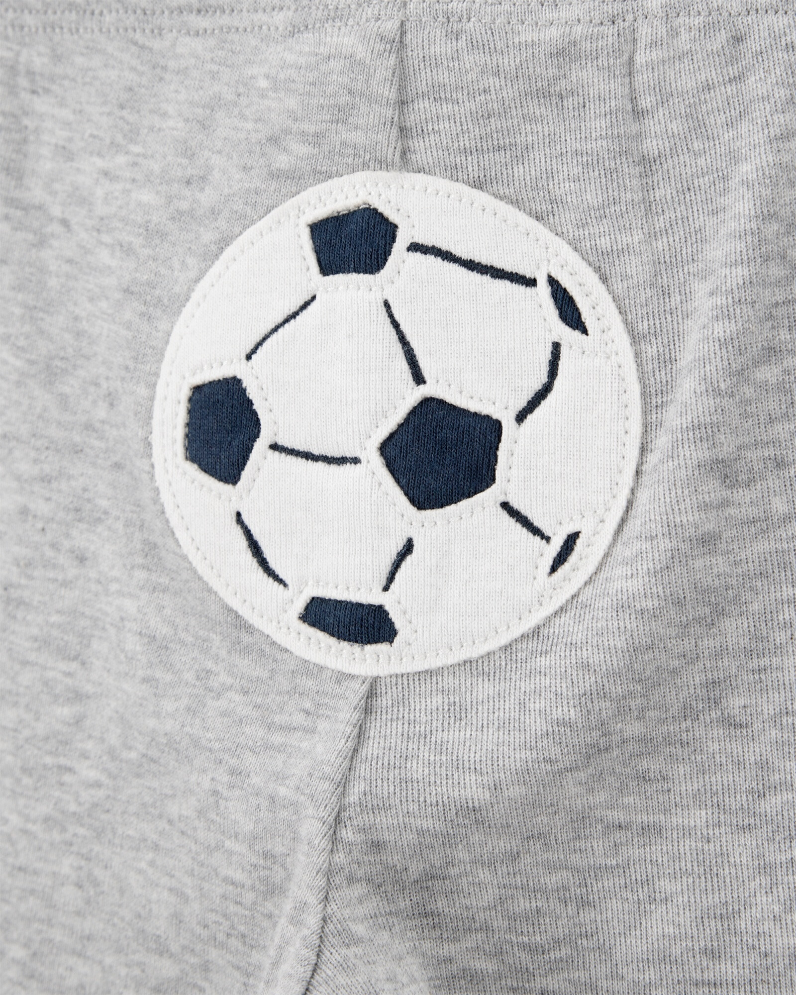 Set tres piezas de algodón, pantalón y dos bodies, diseño fútbol Sin color