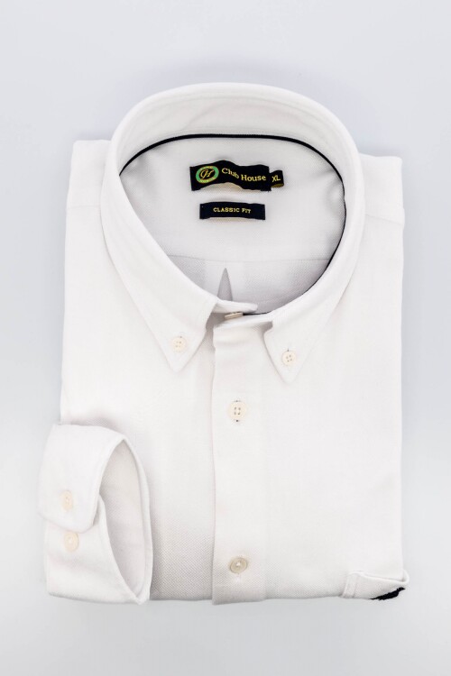 Camisa Jersey clásica Blanco