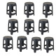 Banqueta simil rattan x10 NEGRO