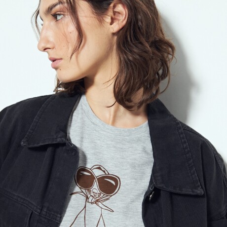 REMERA TARUMÁ Gris Claro Melange