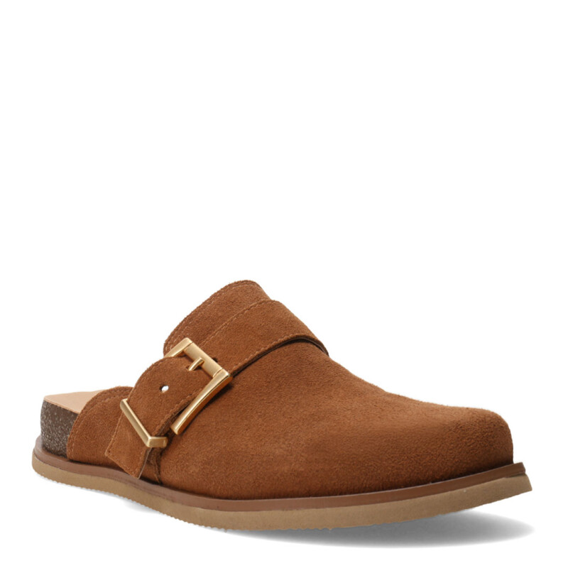 Zuecos de Mujer Bottero Descalzo Con Hebilla Marrón Camel