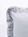 FUNDA ALMOHADON VOLADO GRIS