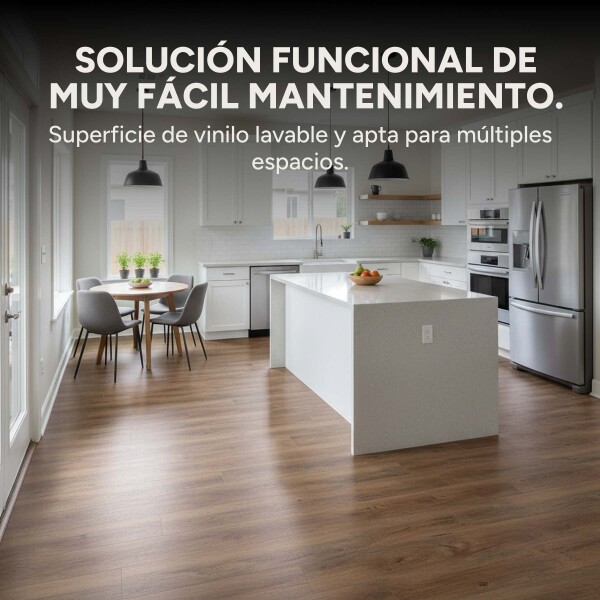 Piso Vinílico Autoadhesivo Piso Flotante Símil Madera x 1m2 Color Marrón