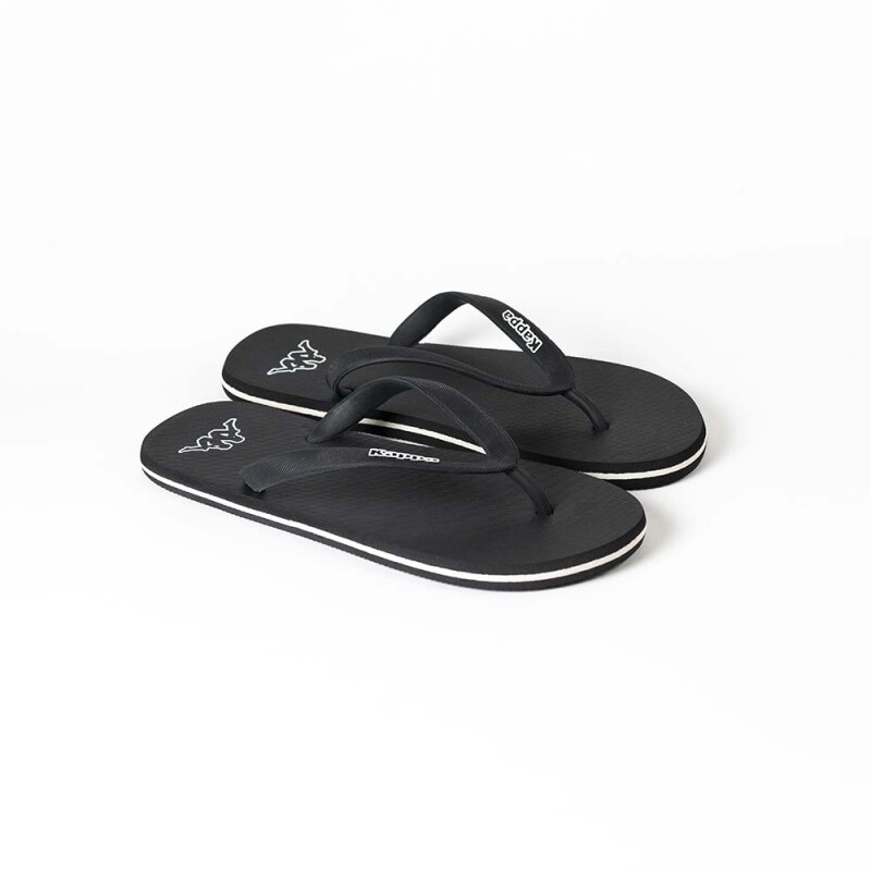 Sandalias Slides Logo Moker Unisex Black - White