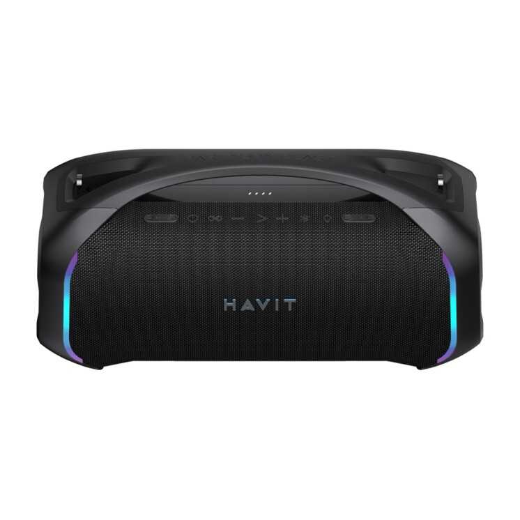 Parlante Bluetooth Havit SK910BT PartyBox Blast 200W con luces RGB e IPX6 Parlante Bluetooth Havit SK910BT PartyBox Blast 200W con luces RGB e IPX6