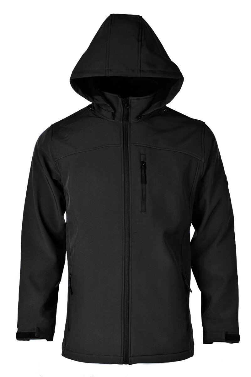 Campera de Neopreno para hombre con capucha desmontable - Color Negro 