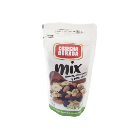 Mix COSECHA DORADA Nueces - Pasas - Almendras DoyPack 100 Grs Mix COSECHA DORADA Nueces - Pasas - Almendras DoyPack 100 Grs