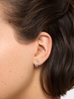 Aro Individual Con Circonitas - Plata De Ley 925 plateado