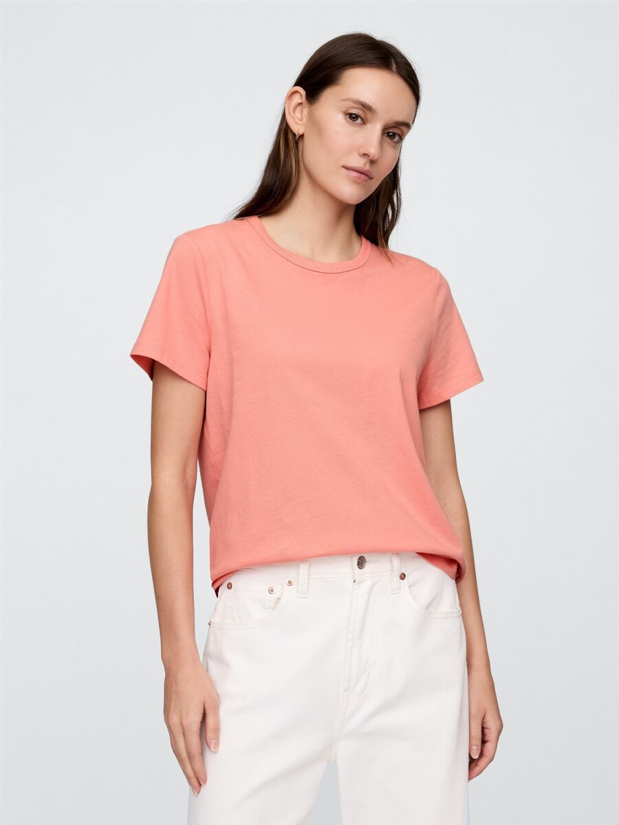 Remera Cuello Redondo Mujer - Tea Rose 