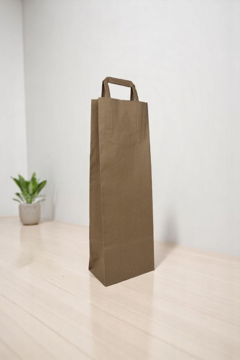 Bolsa lisa acuario 14x08x40 cm, para botella - MADERA 